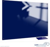 Whiteboard Glas Solid Marine Blue 90x120 cm | sam creative whiteboard | Blue magnetic whiteboard | Glassboard Magnetic