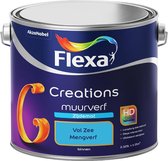 Flexa Creations - Muurverf Zijde Mat - Mengkleuren Collectie - Vol Zee  - 2,5 liter
