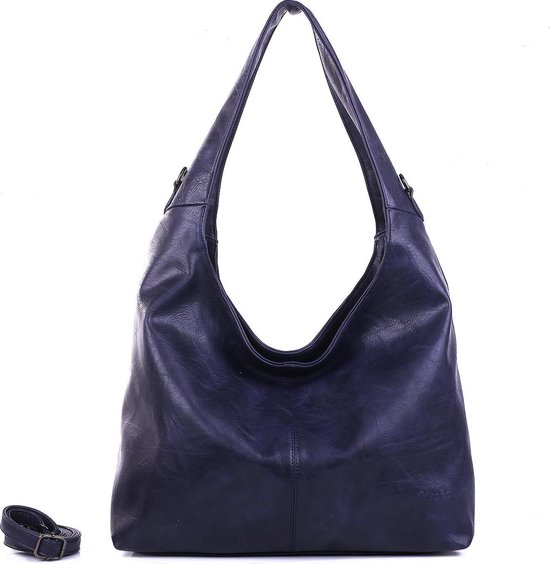 Qischa® schoudertas/tote-bag XL blauw