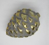 decoratie dennenappel, grijs aardewerk: 7,5 x 11 x 7,5 cm