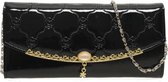 Borsettas Metal Edge Purse Clutch Bag - Zwart