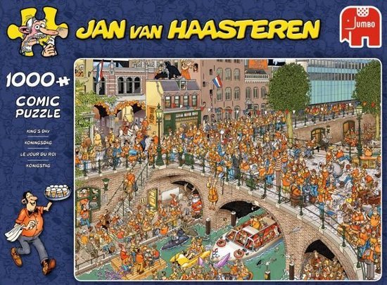 Kiezelsteen rem fusie Jan van Haasteren Koningsdag puzzel - 1000 stukjes | bol.com