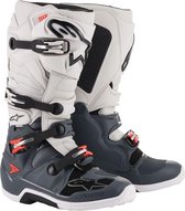 Bottes Motocross Alpinestars Tech 7 Dark Grey / Light Grey / Fluor Red-45.5 (EU)