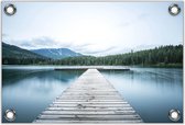 Tuinposter –Vlonder aan het Water– 150x100 Foto op Tuinposter (wanddecoratie voor buiten en binnen)