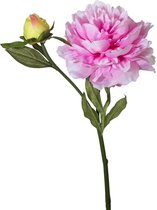 Viv! Home Luxuries Pioenroos - zijden bloem - lila roze - topkwaliteit