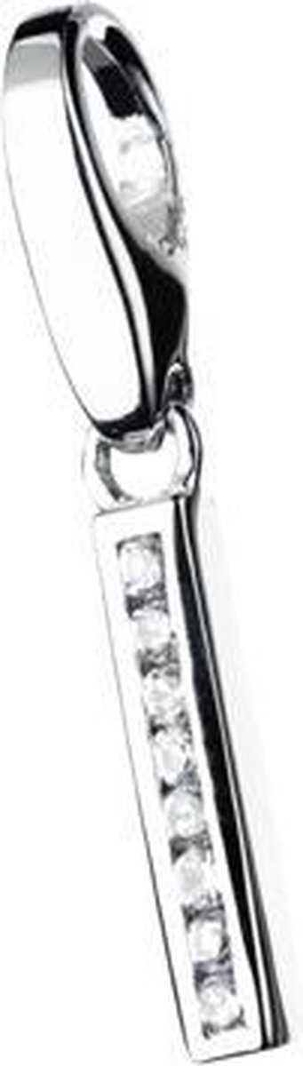 Charm | bedel | zilver | letter | I | zirkonia