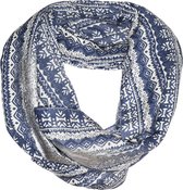 Blauwe sjaal dames - col sjaal - 100% Wol