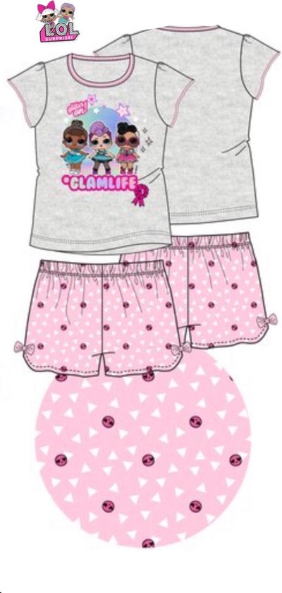 LOL Surprise pyjama - grijs - roos - maat 110 / 5 jaar