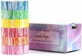 Washi tape set |6 kleuren hout patroon | 15mm x 5m