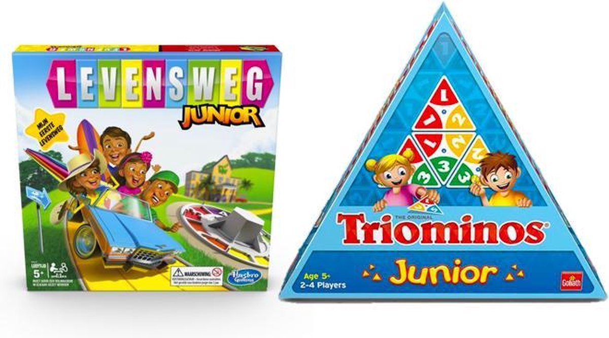 Kinderspelvoordeelset Levensweg Junior - Bordspel & Triominos Junior
