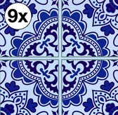 9 Tegelstickers 15x15CM | Meerdere Maten Beschikbaar | Portugese Arabische Stickertegel Stickertegels | Badkamertegels Keukentegels Spatwand Achterwand Keuken | Tegelsticker Sticke