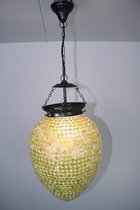 Ovale glas mozaiek hanglamp groen
