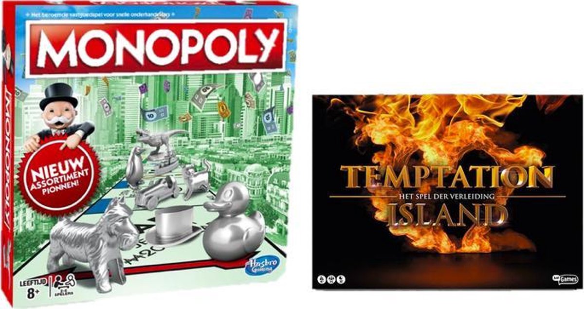 Spelvoordeelset Temptation Island - het spel der verleiding & Monopoly Classic Nederland - Bordspel