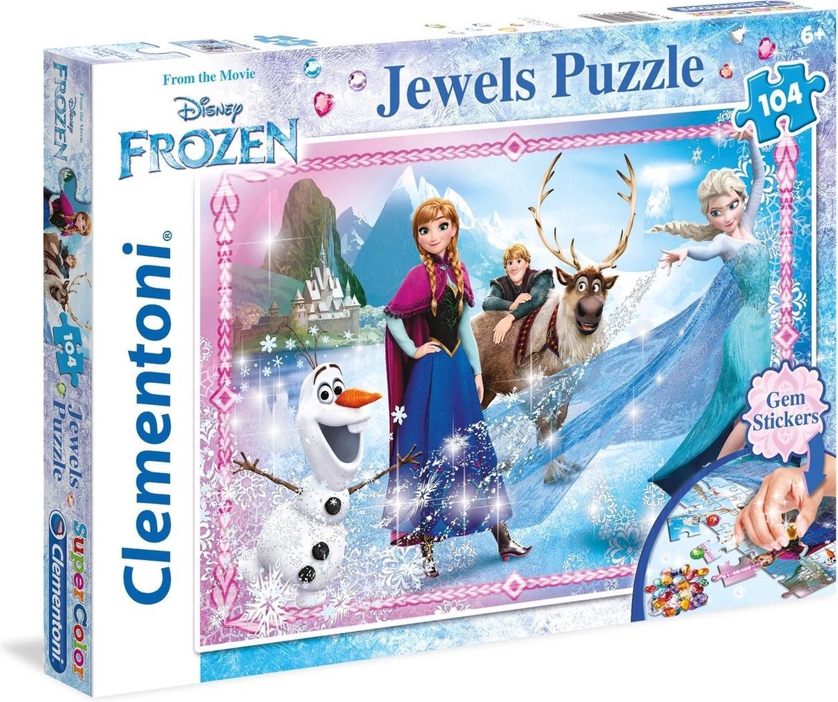 Clementoni PUZZLE 104 JEWELS FROZEN SQUARE BOX