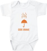 Rompertjes baby met tekst - Code oranje - Romper wit - Maat 62/68