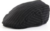 Flatcap, zwart strependesign
