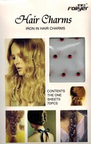 Hair Charms - Haar juwelen - Diamand Rood