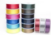 Dikke glimmende tassenband diverse kleuren breedte 40mm, 15x5meter (totaal 75meter)