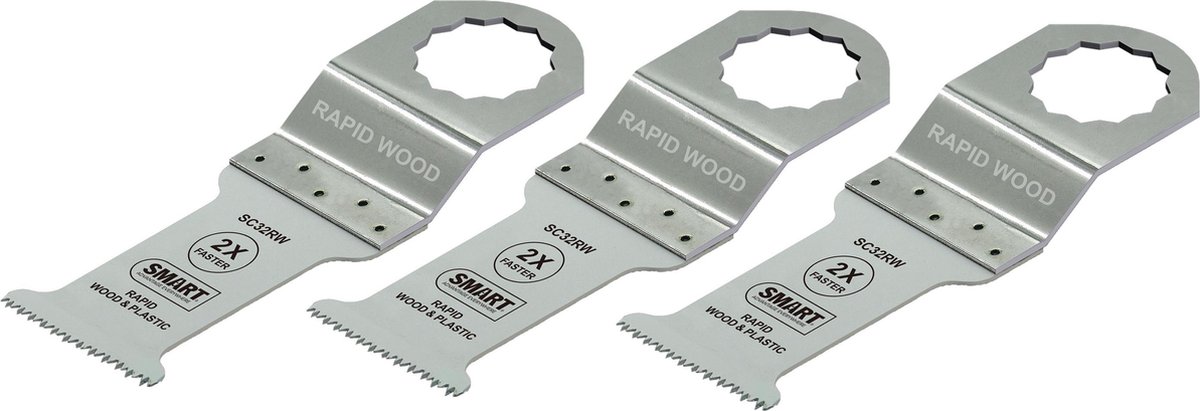 SMART Blades RapidWood Supercut & Vecturo Multitool Zaagblad - Hout/Plastic - 32x51mm - 3 stuks