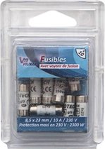 VOLTMAN Pack 10 zekeringen met fusie-indicator 8,5 x 23 mm - 10 A - 230 V