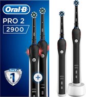 Oral-B Pro 2 2900 CrossAction - Elektrische Tandenborstel - 2 stuks- Zwart