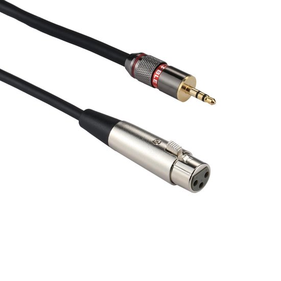 3.5MM AUX Male naar XLR Female Adapter Kabel voor Microfoon | 30CM |  Premium Kwaliteit | bol.com
