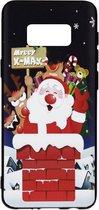 ADEL Siliconen Back Cover Softcase Hoesje Geschikt voor Samsung Galaxy S8 - Kerstmis Kerstman