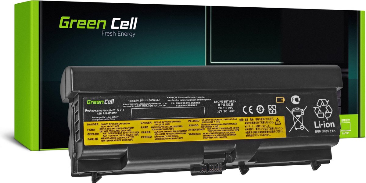 Batterij voor Lenovo ThinkPad T410 T420 T510 T520 W510 / 11,1V 6600mAh.