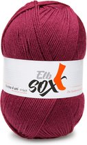 GGH ElbSox Merino sokkenwol - 4 Uni WIJNROOD 012, PAK MET 5 BOLLEN a 100 GRAM. PARTIJ 42721.