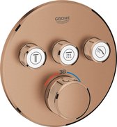 GROHE Grohtherm inbouw SmartControl douche- of badthermostaat - 3 knoppen - Brushed Warm Sunset (mat brons) - 29121DL0