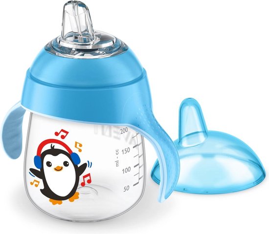 Philips Avent Scf747 02 Gobelet Avec Bec Verseur Blue Pinguin 260 Ml Bol Com