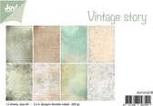 Joy!Crafts • papierset A4 12 vel vintage story
