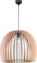 LED Hanglamp - Trion Wody XXL - E27 Fitting - Rond - Mat Lichtbruin Hout - BSE