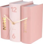 Table Clock Book - Pink Tones Paper - 20x15x20cm