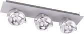 Berla Modern Zilveren Drievoudig Opbouwarmatuur - 3x Max. 50W G53 excl lichtbronnen