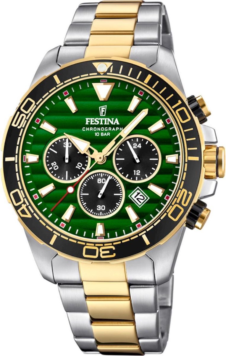 Festina Prestige Horloge - Festina heren horloge - Bicolor - diameter 44.3 mm - roestvrij staal