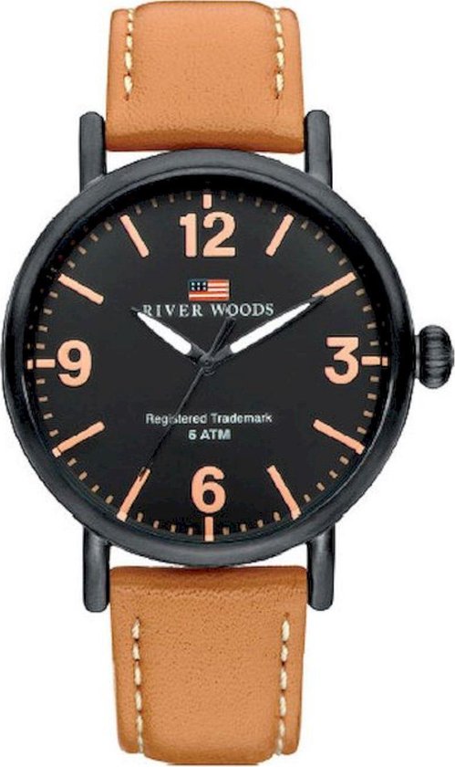 River Woods Delaware horloge Heren - Bruin - Leer 42