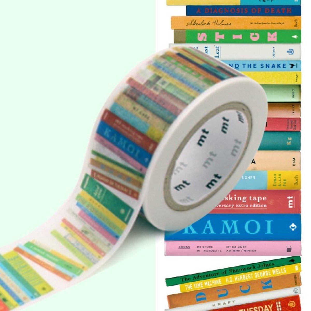 MT Masking tape Books - 2,3 cm x 7 meter - Washi tape met boeken