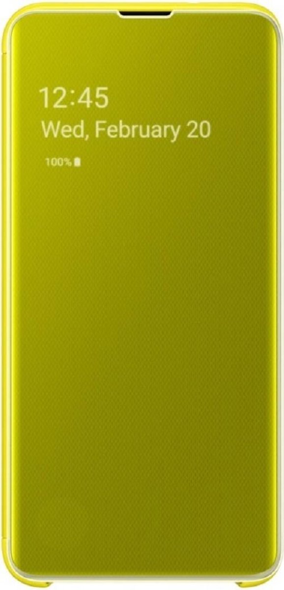 Basic Hoesjes - Flip case Cover - Canary Yellow - geschikt geschikt voor Samsung Galaxy S10 - Geel