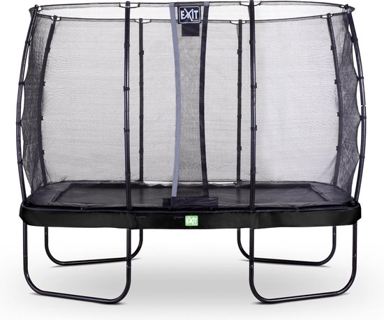 EXIT Elegant trampoline 214x366cm met Economy veiligheidsnet - zwart |  bol.com
