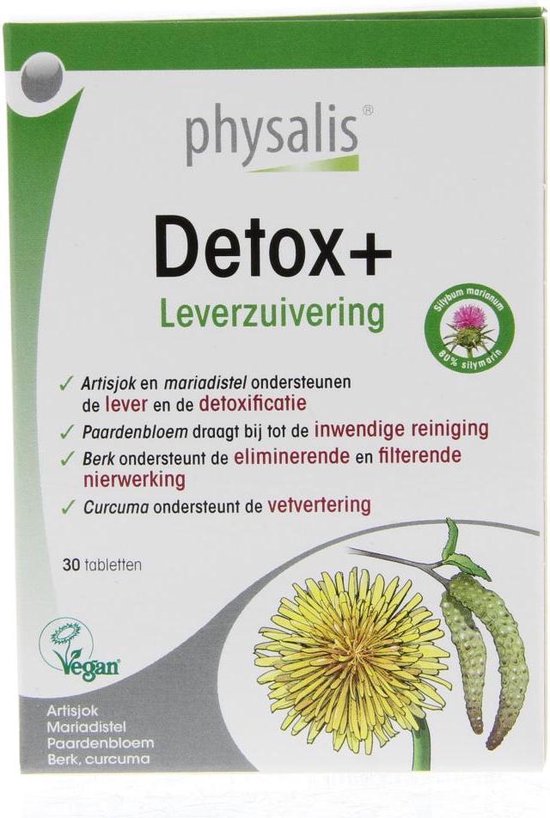 Physalis Supplementen Detox+ Tabletten Leverzuivering 30Tabletten | bol