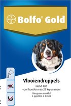 Bolfo Gold 400 Anti vlooienmiddel - Hond - >25 kg - 4 pipetten