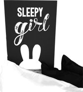 Bunny tekstbord kinderkamer sleepy girl