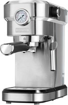 MPM - Espressomachine - Koffiezetapparaat - Melkopschuimer - Gemalen Koffiebonen - 20 BAR - RVS