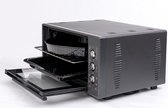 Merkador Vrijstaande Oven - 40 Liter - 1300 Watt - Hetelucht - Eenvoudig Te Reinigen Geëmailleerde Binnenruimte - Zwarte Mini Oven