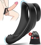 Quick Relief Perineum Teaser™ - Cockring - Perineum Massage - Siliconen Penis Ring - Perineum stimulatie - Penis Ring - Sex Toys voor Mannen - 3 cm - Zwart