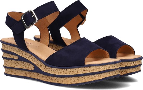 Sandales pour femmes Gabor 651 - Avec talon compensé - Femme - Blauw - Taille 40,5