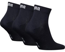 Puma - Unisex Quarter Plain Enkelsokken - 3 Pack - Maat 47-49