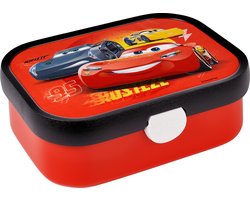 foto van Mepal lunchbox Campus – Broodtrommel met vakjes voor kinderen – Geschikt voor 4 boterhammen – Cars