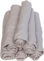 servetten van hoogwaardig linnen in crème [6 stuks] - 45 x 45 cm - stoffen servetten van 100% linnen - de linnen servetten zijn duurzaam, duurzaam en vuilafstotend